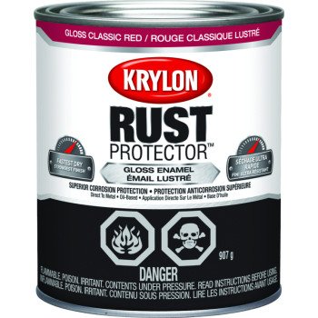 Krylon 469204000 Enamel Paint, Gloss, Classic Red, 32 oz Can