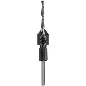 DEWALT DW2711 Drill Bit, 11/64 in Dia, 3-1/2 in OAL, Countersink, Spiral Flute, 4-Flute, 1/8 in Dia Shank