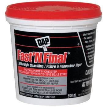 DAP FAST N FINAL 71354-3 Spackling, White, 946 mL