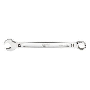 Milwaukee 45-96-9513 Combination Wrench, Metric, 13 mm Head, 7.09 in L, 12-Point, Steel, Chrome