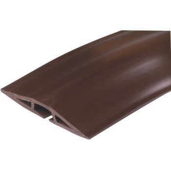 Wiremold CDB-15 Cord Protector, 15 ft L, 2-1/2 in W, Rubber, Brown