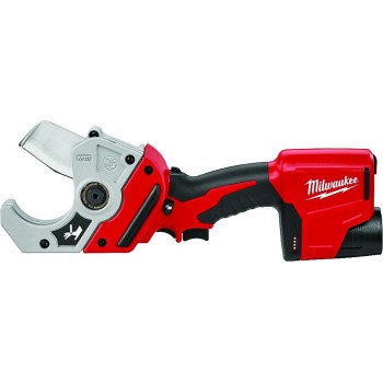 Milwaukee 2470-21 Plastic Pipe Shear Kit, Battery Included, 12 V, 1.5 Ah, 2 in Cutting Capacity, Switch Control