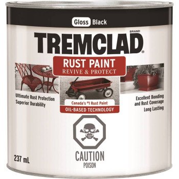 Tremclad 27026X125 Rust Preventative Paint, Oil, Gloss, Black, 237 mL, Can