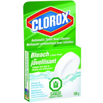 Clorox 1006 Toilet Bowl Cleaner, 100 g, Solid, Slight Chlorine, White