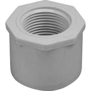 IPEX 435731 Reducing Bushing, 1-1/2 x 1 in, Spigot x FPT, White, SCH 40 Schedule, 150 psi Pressure