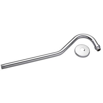 Moen M-Line Series M1720BL Shower Arm with Flange, 1/2 in Connection, IPS, 17 in L, Chrome Plated