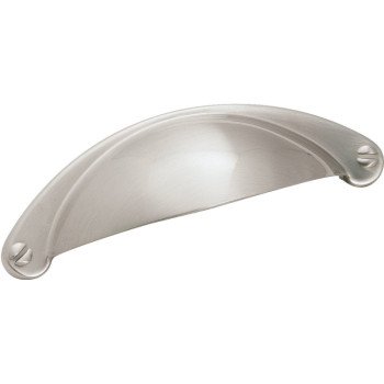 Amerock BP9365G10 Cabinet Pull, 4-1/16 in L Handle, 1 in H Handle, 1 in Projection, Zinc, Satin Nickel