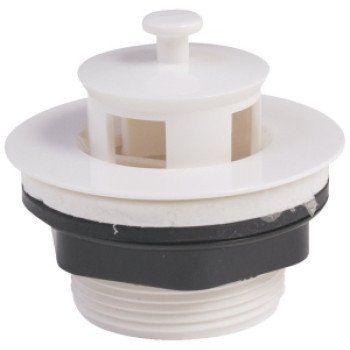 US Hardware P-1357C Bathtub Stopper, Plastic, White