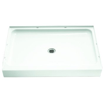 Sterling Ensemble 72121100-0 Shower Base, 48 in L, 34 in W, 5-1/2 in H, Vikrell, White, Alcove Installation