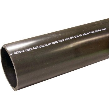 JM Eagle 27367 Pipe, 1-1/2 in, 10 ft L, DWV,Solvent Weld, SCH 40 Schedule, ABS