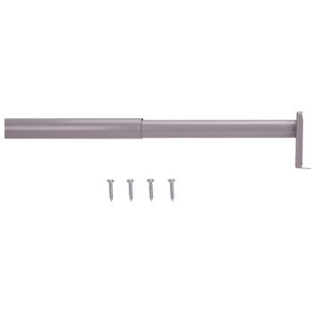 ProSource 21013ZCX-PS Adjustable Closet Rod, 30 to 48 in L, Steel, Silver