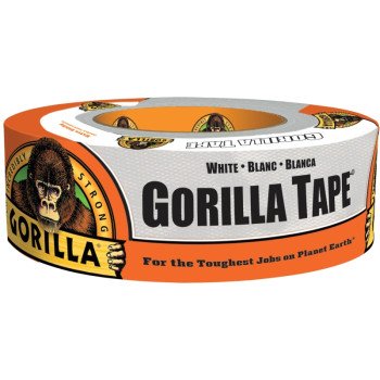 Gorilla 6025001 Duct Tape, 30 yd L, 2 in W, Cloth Backing, White