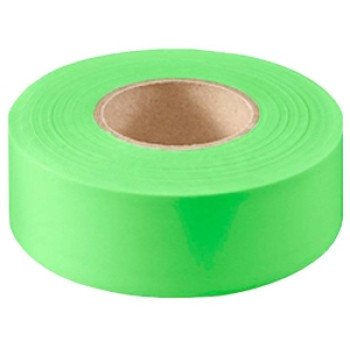 CH Hanson 17004 Flagging Tape, 150 ft L, 1-3/16 in W, Fluorescent Green, PVC