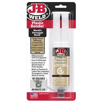 J-B Weld PLASTICBONDER 50133 Epoxy, Beige, Liquid, 25 mL