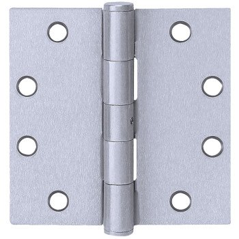 Tell Manufacturing H4040 Series HG100322 Square Hinge, 4 in H Frame Leaf, 0.085 in Thick Frame Leaf, Stainless Steel