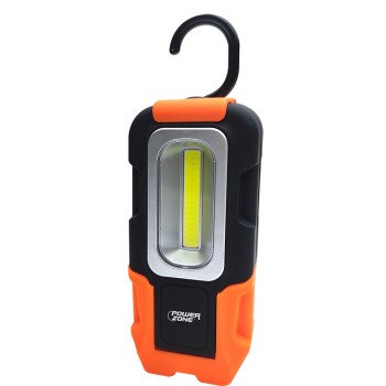 PowerZone MK-5543 COB Portable LED Work Light, 1-Lamp, LED Lamp, 180, Black/Orange