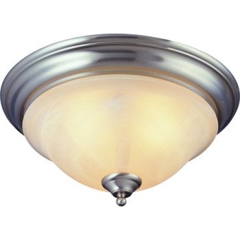 Boston Harbor BRT-ATE1013-SC Three Light Flush Mount Ceiling Fixture, 120 V, 60 W, 3-Lamp, A19 or CFL Lamp