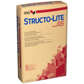 USG STRUCTO-LITE 163841 Basecoat Plaster, Powder, Low to No Odor, Off-White, 50 lb Bag