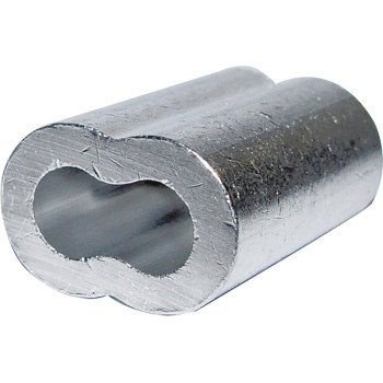 Campbell 7670724 Cable Ferrule, 1/8 in Dia Cable, Aluminum