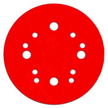 Diablo DCD050100H15G Sanding Disc, 5 in Dia, 100 Grit, Medium, Ceramic Abrasive, 12-Hole