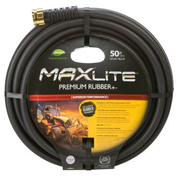 Swan SGC58050 Garden Hose, 50 ft L, Rubber, Black