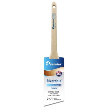 Premier Riverdale 17242 Paint Brush, 2-1/2 in W, Thin Angle Sash Brush, 2-11/16 in L Bristle, Chinex Bristle