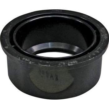 Canplas 102756BC Reducing Pipe Bushing, 4 x 3 in, Spigot x Hub, ABS, Black, 40 Schedule