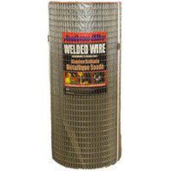 Jackson Wire 10 03 36 14 Welded Wire Fence, 100 ft L, 24 in H, 1 x 1 in Mesh, 14 Gauge, Galvanized