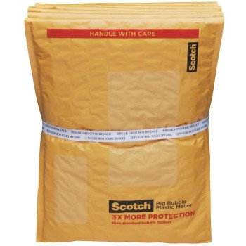 Scotch BB8915-48 Bubble Mailer, Plastic, Self-Seal Closure