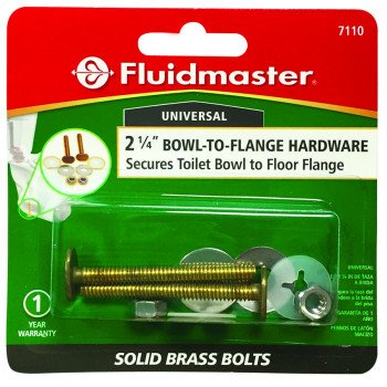 Fluidmaster 7110 Bowl-to-Floor Bolt, Brass