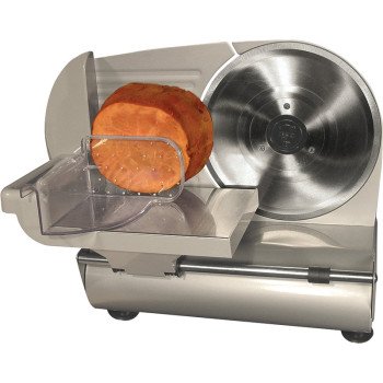 Weston 61-0901-W Electric Meat Slicer, Stainless Steel, Silver