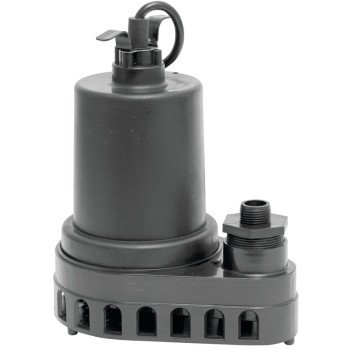 Superior Pump 91570 Submersible Utility Pump, 4.9 A, 120 V, 0.5 hp, 1-1/2 in Outlet, 55 gpm, Thermoplastic Impeller