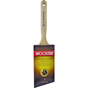 Wooster 4231-3 Paint Brush, 3 in W, 3-11/16 in L Bristle, Synthetic Bristle, Sash Handle