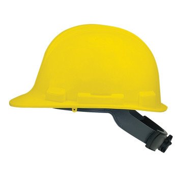 Safety Works SWX00347 Hard Hat, 4-Point Textile Suspension, HDPE Shell, Yellow, Class: E