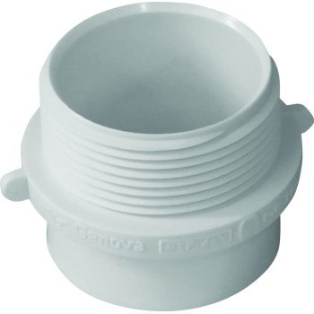 Canplas 192801 Pipe Adapter, 1-1/2 in, Spigot x Slip, PVC, White