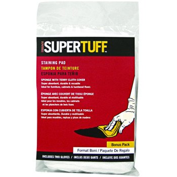 Trimaco SuperTuff 10101 Staining Pad with Gloves, 4-3/4 in L, 3-3/4 in W