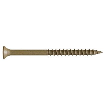 Camo 0356200 Screw, 50 PK, Tan, 4 in L, Bugle Head, Star Drive, Type 17 Point, 50/PK