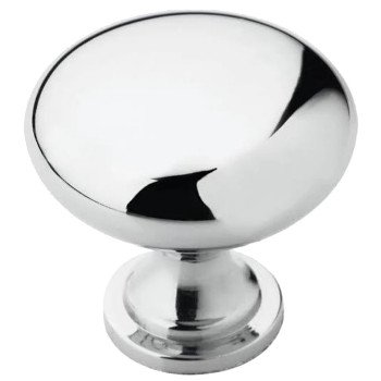 Amerock Allison Value Series BP5300526 Cabinet Knob, 1-1/8 in Projection, Zinc, Chrome