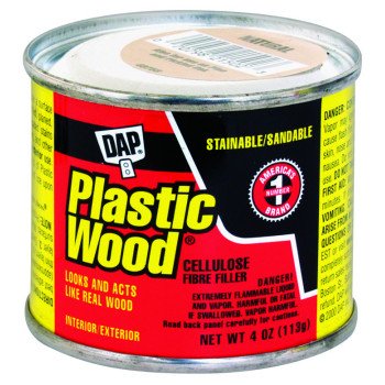 DAP Plastic Wood 21502 Wood Filler, Paste, Strong Solvent, Natural, 4 oz