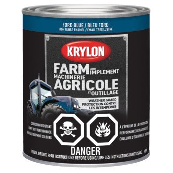 Krylon 2027 Farm Equipment Paint, Ford Blue, 32 oz