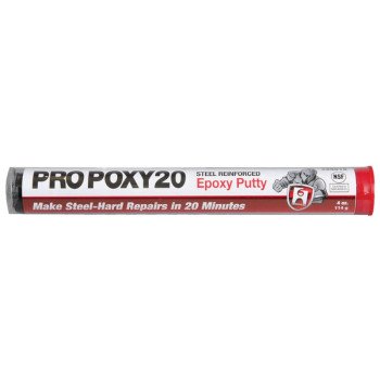 Hercules ProPoxy 20 Series 25515 Epoxy Putty, Solid, Black/White, 4 oz