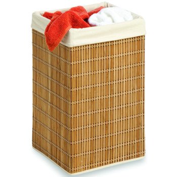 HMP-01620 HAMPER SQ BAMBOO    