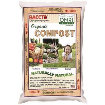 Baccto 1920 Organic Compost, Solid, Dark Brown/Light Brown, Faint Soil, Bag