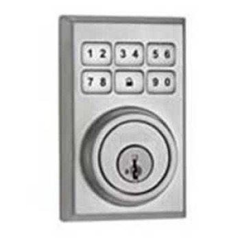 Weiser GED1490 CNT 15 SM Electronic Lock, Brass, Residential, 2 Grade, Keypad Included