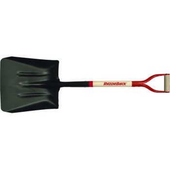 Razor-Back 54109 Coal and Street Shovel, 13-1/2 in W Blade, 14-1/2 in L Blade, Steel Blade, Hardwood Handle