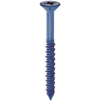 Cobra Anchors 622T Screw, 3/16 in Thread, 2-1/4 in L, Flat Head, Phillips, Robertson Drive, Steel, Fluorocarbon-Coated, 100/PK