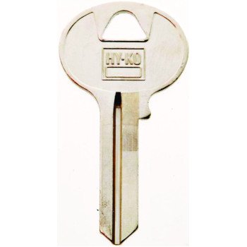 Hy-Ko 11010W1 Key Blank, Brass, Nickel, For: Wilson Bohannan Cabinet, House Locks and Padlocks