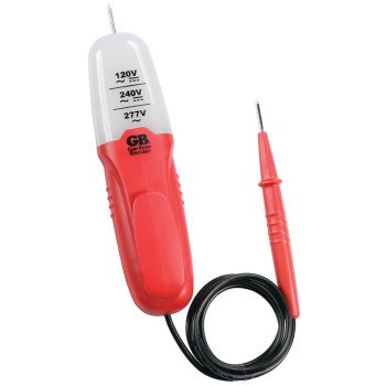 Gardner Bender GET-3213 Tester, 120 to 277 V, LED Display, Functions: Voltage, Red