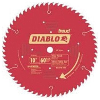 Diablo D1060X Circular Saw Blade, 10 in Dia, 5/8 in Arbor, 60-Teeth, Carbide Cutting Edge