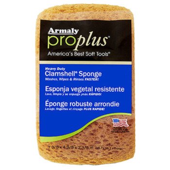 Armaly ProPlus 00010 Medium Sponge, 7-3/8 in L, 4 in W, 2-1/2 in Thick, Polyester, Yellow